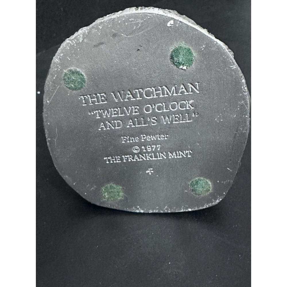 THE WATCHMAN FIGURINE FINE PEWTER THE FRANKLIN MINT 1977 - Picture 6 of 7